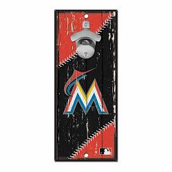 Miami Marlins Sign Wood 5x11 Bottle Opener