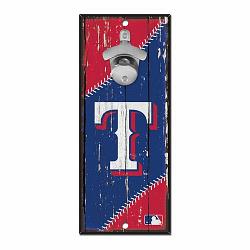 Texas Rangers Sign Wood 5x11 Bottle Opener