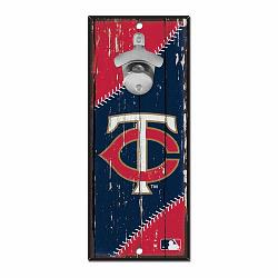 Minnesota Twins Sign Wood 5x11 Bottle Opener