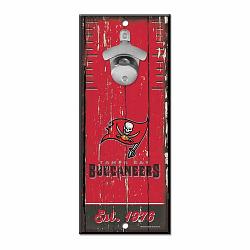 Tampa Bay Buccaneers Sign Wood 5x11 Bottle Opener