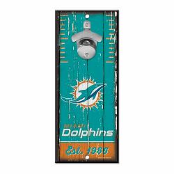 Miami Dolphins Sign Wood 5x11 Bottle Opener