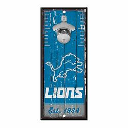 Detroit Lions Sign Wood 5x11 Bottle Opener