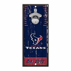 Houston Texans Sign Wood 5x11 Bottle Opener