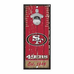 San Francisco 49ers Sign Wood 5x11 Bottle Opener