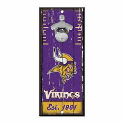 Minnesota Vikings Sign Wood 5x11 Bottle Opener