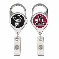 New Mexico State Aggies Badge Holder Premium Retractable