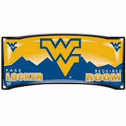 West Virginia Mountaineers Sign 8x19 Plastic Locker Room Style