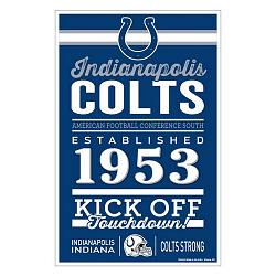 Wincraft Indianapolis Colts Sign 11x17 Wood Established Design