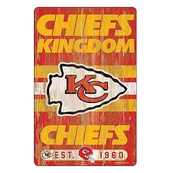 Kansas City Chiefs Sign 11x17 Wood Slogan Design