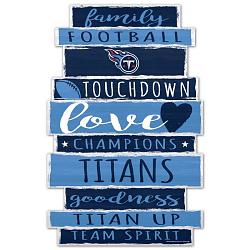 Tennessee Titans Sign 11x17 Wood Family Word Design