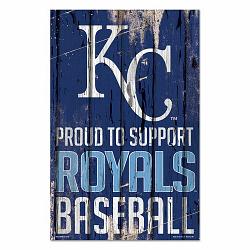 Kansas City Royals Sign 11x17 Wood Proud to Support Design