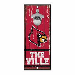 Louisville Cardinals Sign Wood 5x11 Bottle Opener