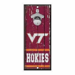 Virginia Tech Hokies Sign Wood 5x11 Bottle Opener