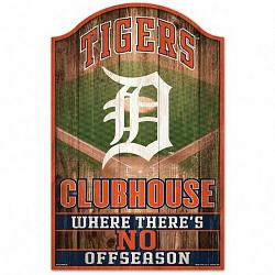 Detroit Tigers Sign 11x17 Wood Fan Cave Design