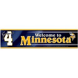 Minnesota Vikings Decal 3x12 Bumper Strip Style Brett Favre Design CO