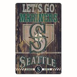Seattle Mariners Sign 11x17 Wood Slogan Design