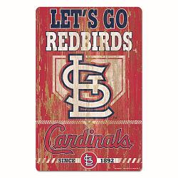 St. Louis Cardinals Sign 11x17 Wood Slogan Design