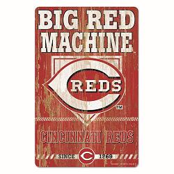 Cincinnati Reds Sign 11x17 Wood Slogan Design