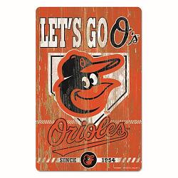 Baltimore Orioles Sign 11x17 Wood Slogan Design