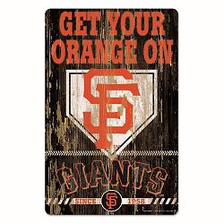 San Francisco Giants Sign 11x17 Wood Slogan Design