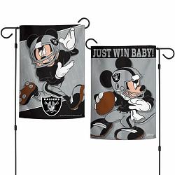 Las Vegas Raiders Flag 12x18 Garden Style 2 Sided Disney