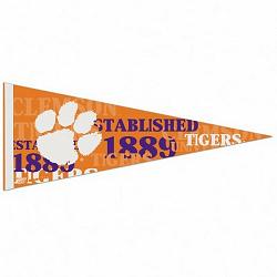 Clemson Tigers Pennant 12x30 Premium Style