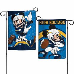 Los Angeles Chargers Flag 12x18 Garden Style 2 Sided Disney