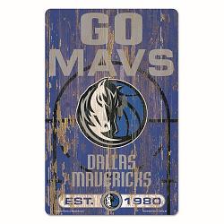 Dallas Mavericks  Sign 11x17 Wood Slogan Design by Wincraft