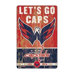 Washington Capitals Sign 11x17 Wood Slogan Design