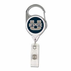 Utah State Aggies Badge Holder Premium Retractable