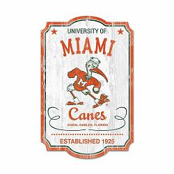 Miami Hurricanes Wood Sign - College Vault