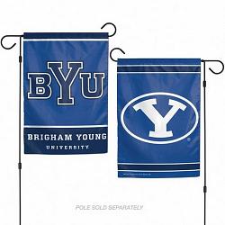 BYU Cougars Flag 12x18 Garden Style 2 Sided