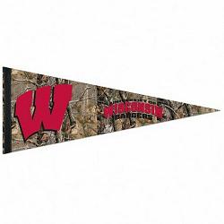 Wisconsin Badgers Pennant 12x30 Premium Style Camo Design