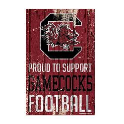 South Carolina Gamecocks Sign 11x17 Wood Proud to Support Design