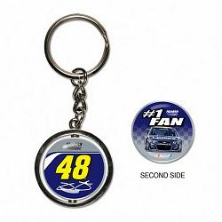 NASCAR Jimmie Johnson Key Ring - Spinner