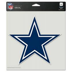 Dallas Cowboys Decal 8x8 Die Cut Color