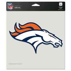 Denver Broncos Decal 8x8 Die Cut Color