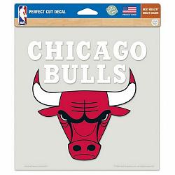 Chicago Bulls Decal 8x8 Die Cut Color