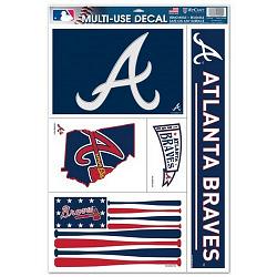 Atlanta Braves Decal 11x17 Multi Use 5 Piece Alternate