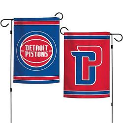 Detroit Pistons Flag 12x18 Garden Style 2 Sided
