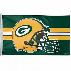 Wincraft Green Bay Packers Flag 3x5 Helmet -