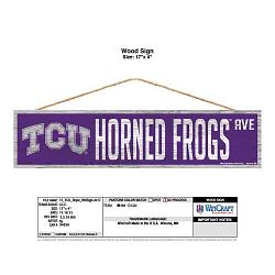 TCU Horned Frogs Sign 4x17 Wood Avenue Design