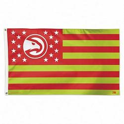 Atlanta Hawks Flag 3x5 Deluxe Style Stars and Stripes Design