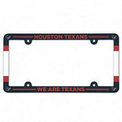 Houston Texans License Plate Frame Plastic Full Color Style