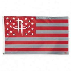 Houston Rockets Flag 3x5 Deluxe Style Stars and Stripes Design
