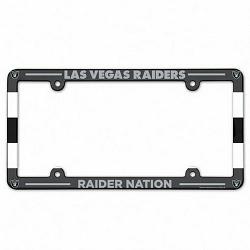 Las Vegas Raiders License Plate Frame Plastic Full Color Style