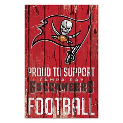 Tampa Bay Buccaneers Sign 11x17 Wood Proud to Support Design