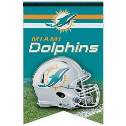Miami Dolphins Banner 17x26 Pennant Style Premium Felt