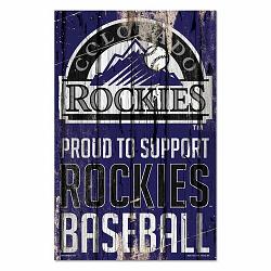 Colorado Rockies Sign 11x17 Wood Proud to Support Design