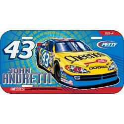John Andretti License Plate Plastic CO